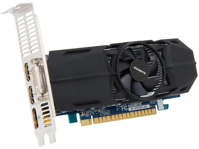 Open Box GIGABYTE GeForce GTX 750Ti 2GB LOW PROFILE OC EDITION