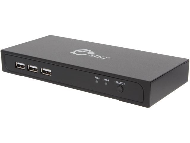 Open Box SIIG CE KV0411 S1 DisplayPort 2 Port KVM Switch