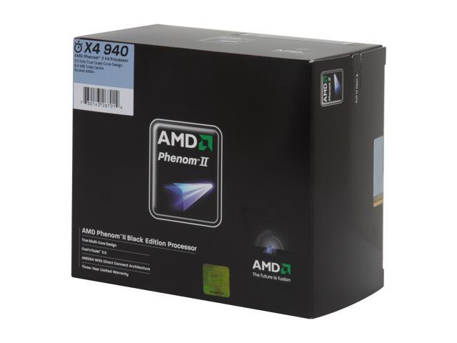 AMD Phenom II X4 940 Black Edition Deneb Quad-Core 3.0 GHz Socket AM2 ...