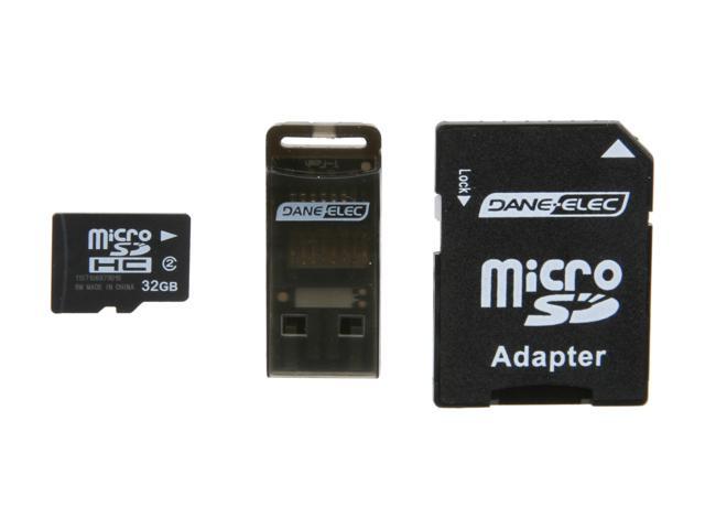 DANE-ELEC 32GB microSDHC Flash Card Universal Connectivity Kit with SD ...