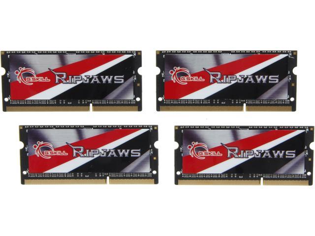 Open Box G.SKILL Ripjaws 32GB (4 x 8G) 204 Pin DDR3 SO DIMM DDR3L 2133 Laptop Memory Model F3 2133C11Q 32GRSL