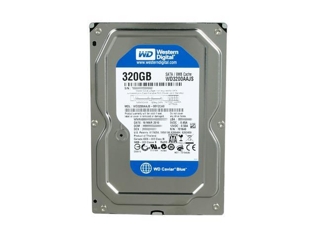 Western WD3200AAJS Digital Blue / 320GB / 7200RPM / 8MB Cache SATA 3.0Gb/s 3.5" Internal Hard Bare Drive