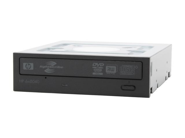 Open Box HP 20X DVD±R DVD Burner with LightScribe 20X DVD+R 8X DVD+RW 8X DVD+R DL 20X DVD R 6X DVD RW 16X DVD ROM 48X CD R 32X CD RW 48X CD ROM Black IDE Model dvd1040i LightScribe Support