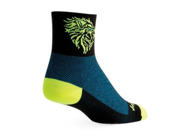 WATMCA Multi DeFeet Wooleator Argyle Muti Hi-Vis Hi-Top Cycling//Running Socks