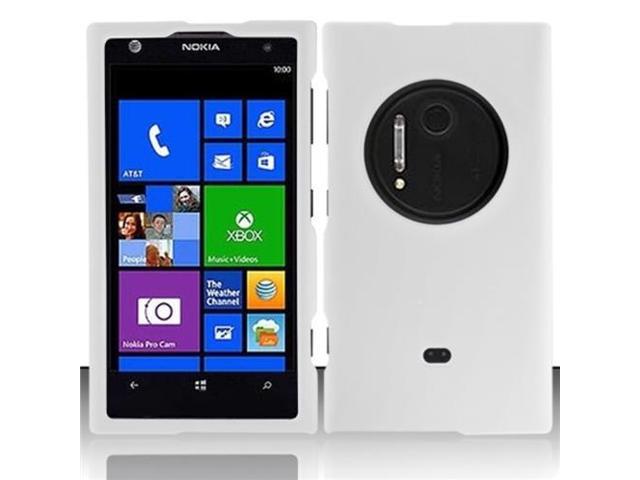 Bj For Nokia Lumia 1020 / Elvis (at&t) Rubberized Case Cover - White
