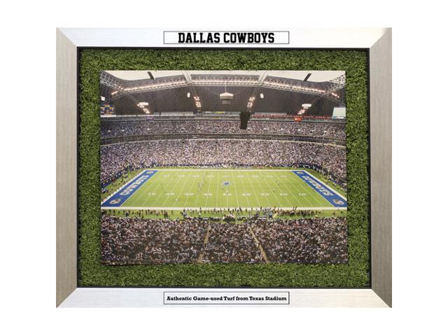 Dallas Cowboys Game Used Turf Matting Framed 20x24 Collage W/ Engraved