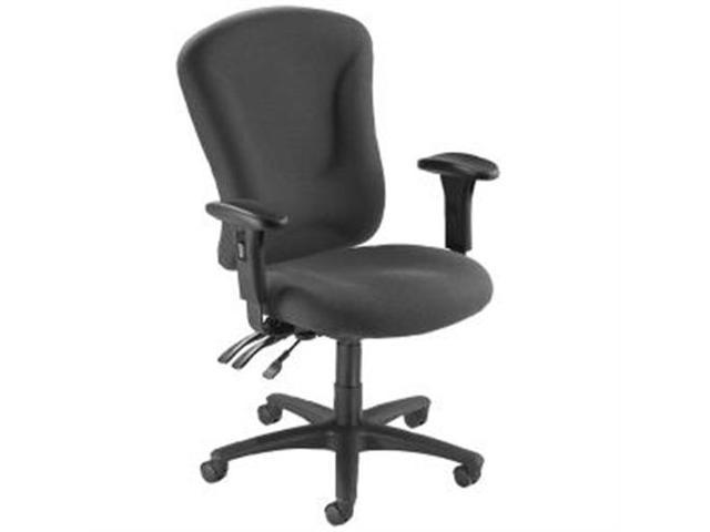 Lorell Accord Managerial Mid Back Task Chair Gray   Polyester Gray Seat   Black Frame