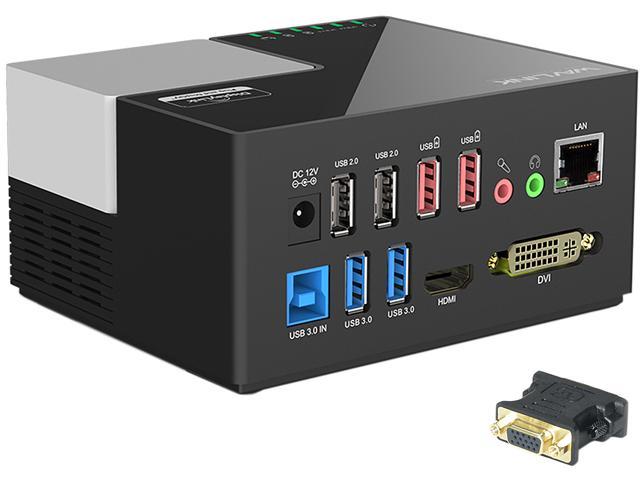USB 3.0 Universal Dual Display Docking Station Support HDMI & DVI / VGA