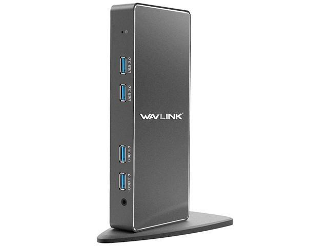 USB 3.0 Universal Aluminum Docking Station, Dual Monitor Display With HDMI/DVI/V