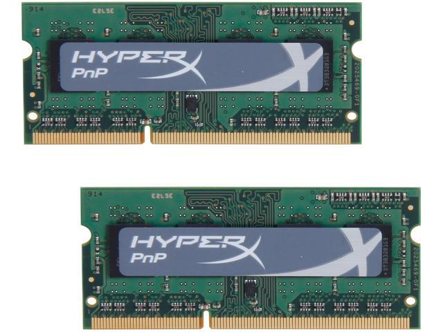 HyperX 8GB (2 x 4GB) 204-Pin DDR3 SO-DIMM DDR3 1600 HyperX Plug n Play Laptop Memory Model KHX1600C9S3P1K2/8G