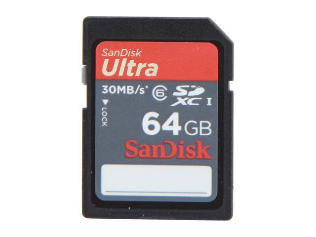 SanDisk Ultra 64GB Secure Digital Extended Capacity (SDXC) Flash Card Model SDSDRH-064G-A11