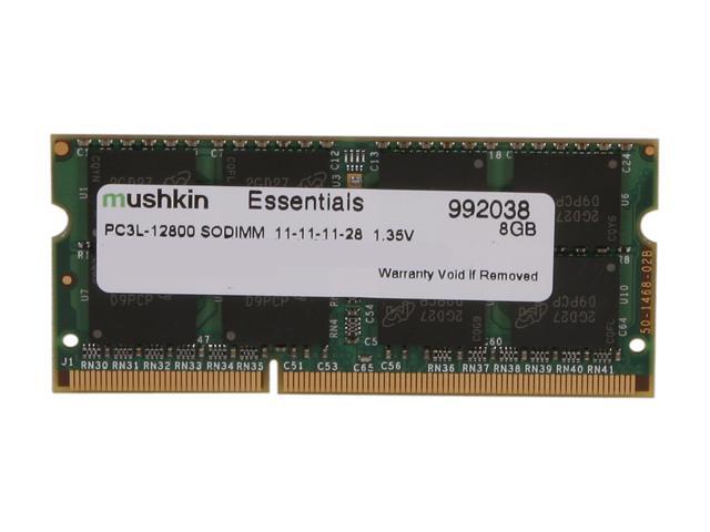 Mushkin Enhanced Essentials 8GB 204-Pin DDR3 SO-DIMM DDR3L 1600 (PC3L 12800) Laptop Memory Model 992038