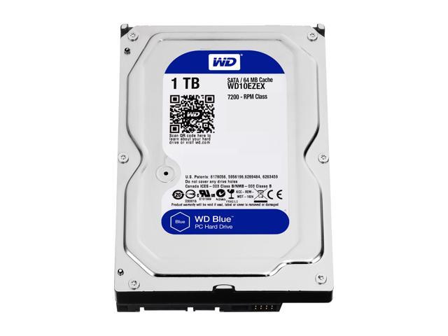 Unidad de disco duro de escritorio WD Blue de 1TB - 7200 RPM SATA de 6 Gb / s 64MB de caché de 3,5 pulgadas - WD10EZEX
