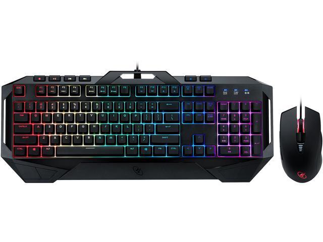 Rosewill Gaming Keyboard / Mouse Combo RGB LED  Mem-chanical Keyboard FUSION C40
