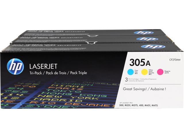 HP 305A LaserJet Toner Cartridge - Tri-Color Pack - Cyan/Magenta/Yellow ...