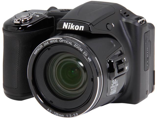 Nikon COOLPIX L830 Black 16 MP 34X Optical Zoom Wide Angle Digital ...