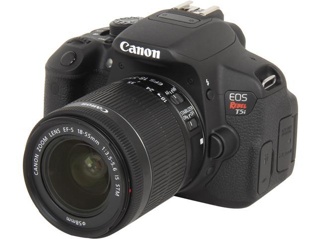 Canon EOS Rebel T5i 8595B003 Black 18.0 MP Digital SLR Camera with 18 ...