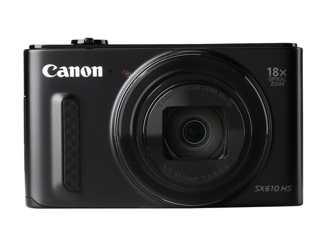 Canon Powershot Sx610 Hs Black 20.2 Mp 18x Optical Zoom 25mm Wide Angle 