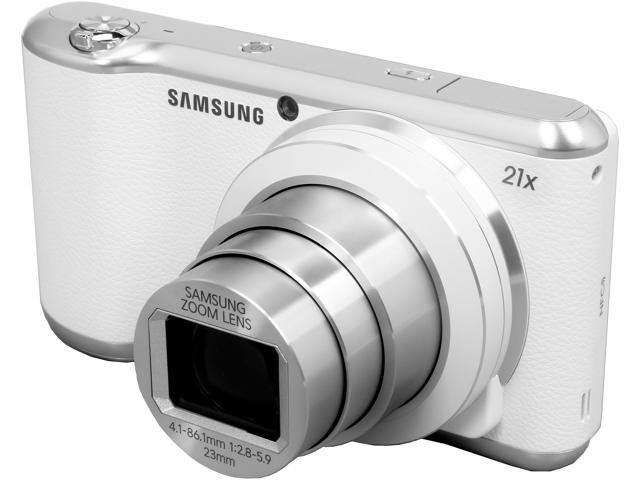 SAMSUNG GC200 Galaxy Camera 2 White Wi-Fi 16.3 Megapixel 21X Optical ...