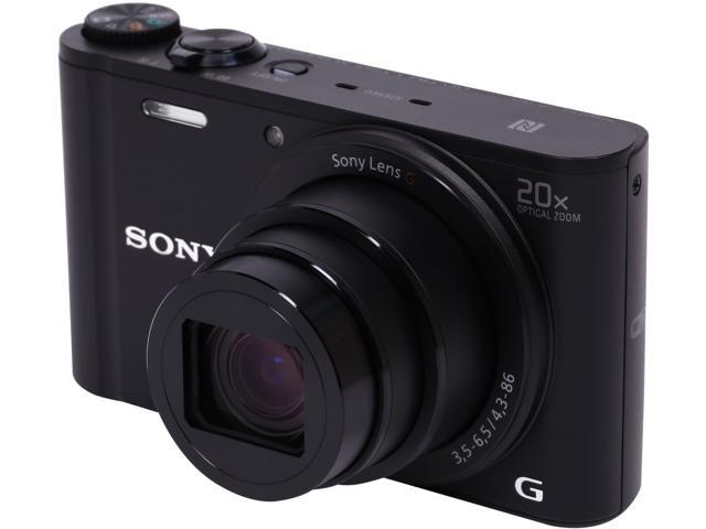 SONY Cyber-shot WX350 Black 18.2 MP 20X Optical Zoom 25mm Wide Angle ...