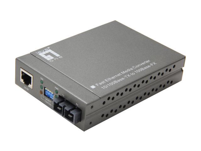 LevelOne FVT-4001 10/100BaseTX to 100FX Media Converter 10/100Mbps ...