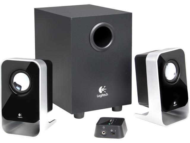 Logitech LS21 7 Watts RMS (FTC) 2.1 Stereo Speaker System - Black ...