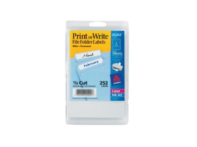 Avery 5202 White Print or Write File Folder Labels, 11/16