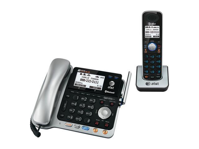 AT&T TL86109 DECT 6.0 1X Handsets 2-line Corded/Cordless Phone Connect ...