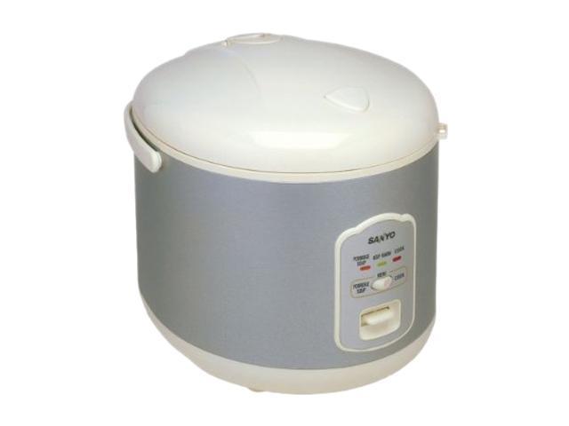 SANYO ECJN55W White 5.5Cup Electronic Rice Cooker & Steamer