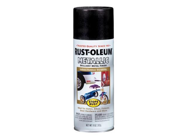 Rustoleum 7777 830 Black Satin Enamel Finish Spray Paint - Pack of 6 ...