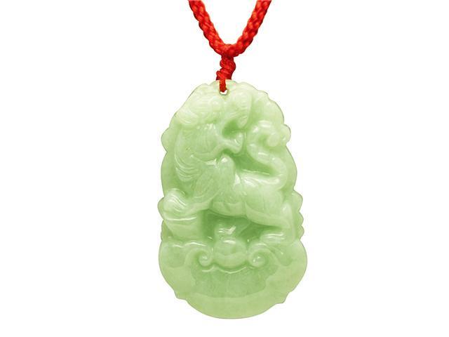 Hand Carved Jadeite Jade Chinese Zodiac Amulet Pendant Necklace - Tiger ...