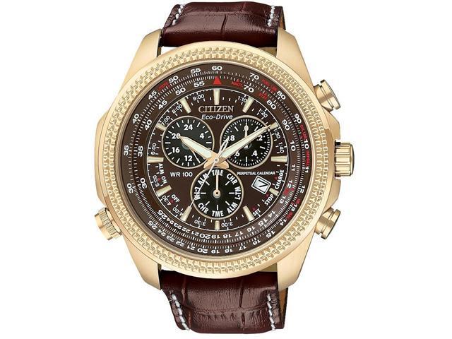 Citizen BL5403-03X Eco-Drive Perpetual Calendar Alarm Chronograph Brown ...