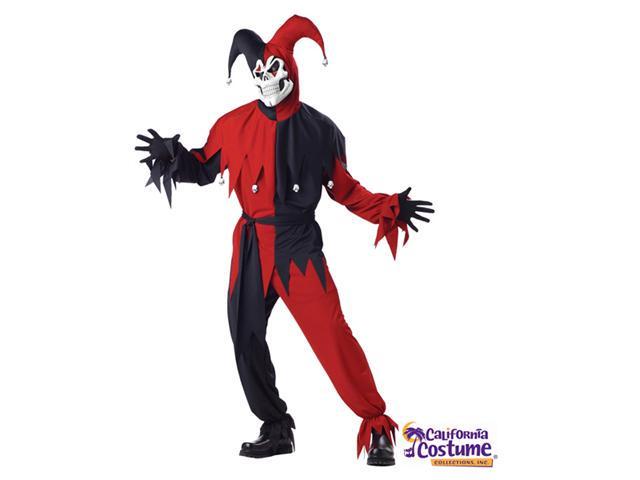 Evil Jester Joker Red and Black Costume - Newegg.com