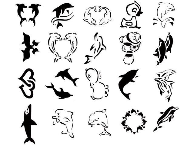 self adhesive airbrush tattoo stencil set book of 20 dolphin self adhesive airbrush tattoo stencil set book of 20 dolphin
