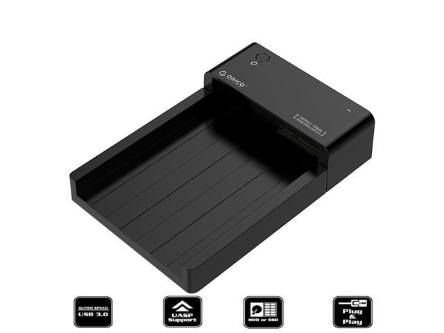 [Support UASP & 8TB] ORICO Tool-Free 2.5 & 3.5 in USB 3.0 to SATA External Hard Drive Enclosure HDD SSD Docking Station Horizontal Lay-Flat HDD Installation Design for 2.5 Inch & 3.5 Inch HDD SSD