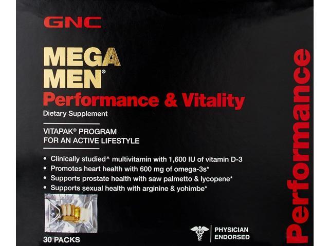 GNC Mega Men Performance and Vitality Supplement, 30 Count - Newegg.com