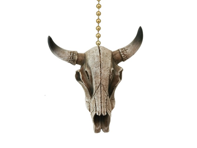 Western Steer Skull Cow Head Skeleton Ceiling Fan Pull Or Light Not Available See Similar Items Below
