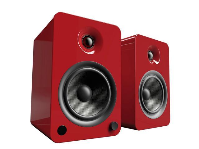 Kanto YU2 Powered Desktop Speakers with Built-in USB DAC, Gloss Red