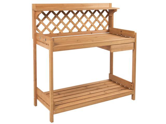 Potting Bench Outdoor Garden Work Bench Station Planting 