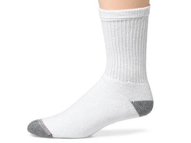 Hanes Men's Big & Tall Cushion Crew Socks 6-Pack (12-14) - White ...