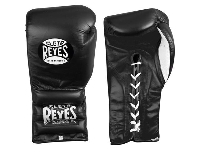 Cleto Reyes Traditional Lace Up Training Boxing Gloves - 12 oz - Black - www.bagssaleusa.com