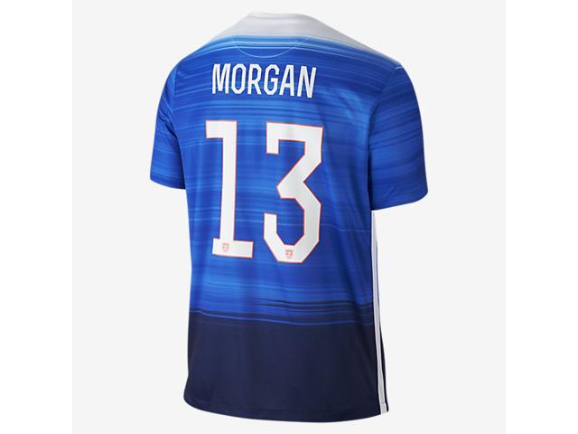 Men's 2015 USA Alex Morgan 13 Blue Away Soccer Jersey (US Size Large ...