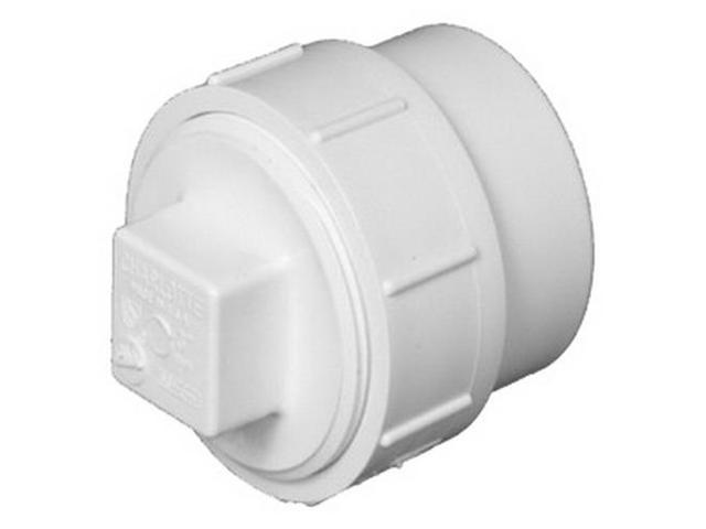 Charlotte 105X White PVC Cleanout Adapter With Plug, 4