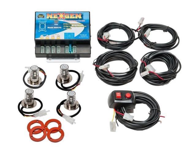 Wolo Manufacturing Nexgen 8504 Series 4 Led Strobe Light Kit 40 Wolo Manufacturing Nexgen 8504 Series 4 Led Strobe Light Kit 40 Watts
