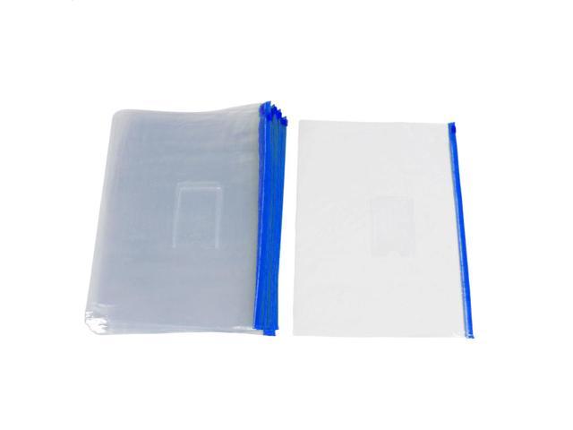 Unique Bargains 20pieces Blue Clear Plastic Slider Zip Lock Bags Files ...