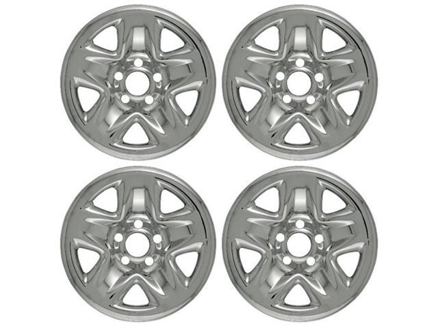 Set of 4 Chrome 15" Wheel Skin Hub Caps With Center For Toyota Tacoma (2001 -2004 with 5 dimpled 15 Inch Rims 5 Lug Toyota Tacoma