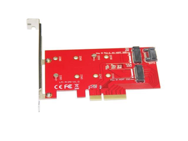 Q13020 WBTUO Desktop PCI-E X4 to Key B: M.2 (NGFF) SSD + Key M: NGFF (M.2) SSD