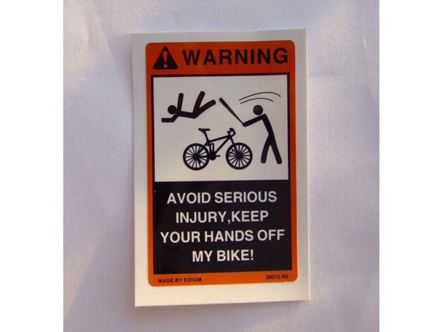 2PCS Small Size 1.3''x2'' Warning Stickers Decals Labels Signs Bicycle ...