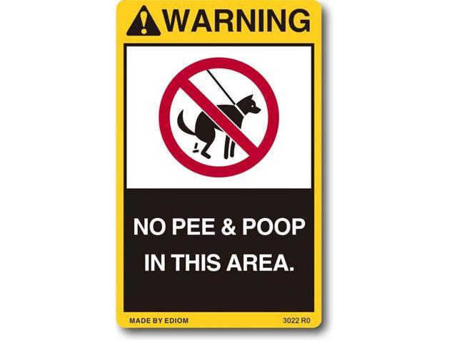 2PCS Warning Decals for your Dog NO PEE & POOP Window sticker Funny ...