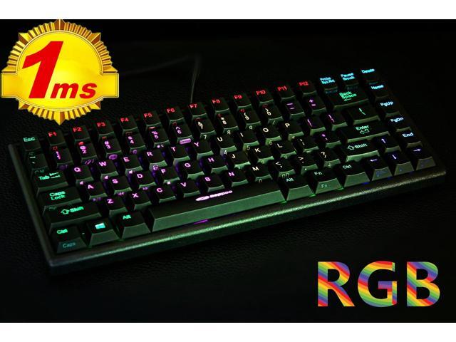 Noppoo ® Choc Mini 84 RGB backlighting NKRO 1ms REALKEY (RK) Technology Programmable Mechanical Gaming Keyboard - NOPPOO Brown Switches (Brown Switches/Black body)